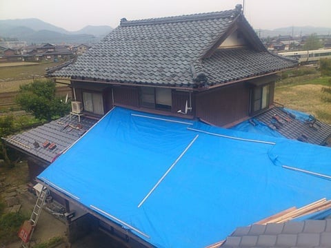 ブルーシート養生