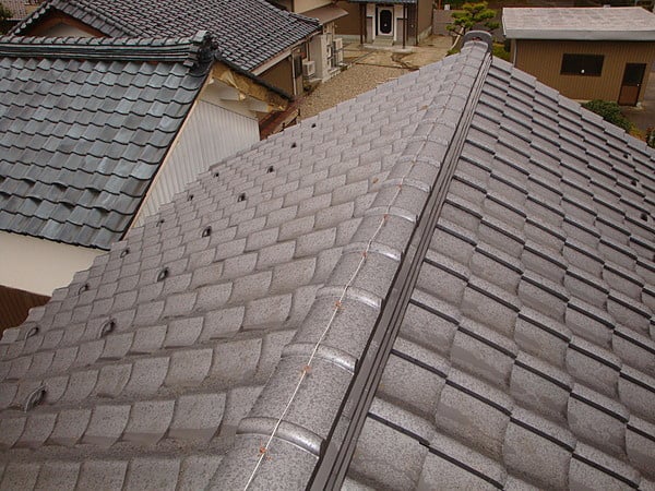 小屋の屋根　屋根工事完了